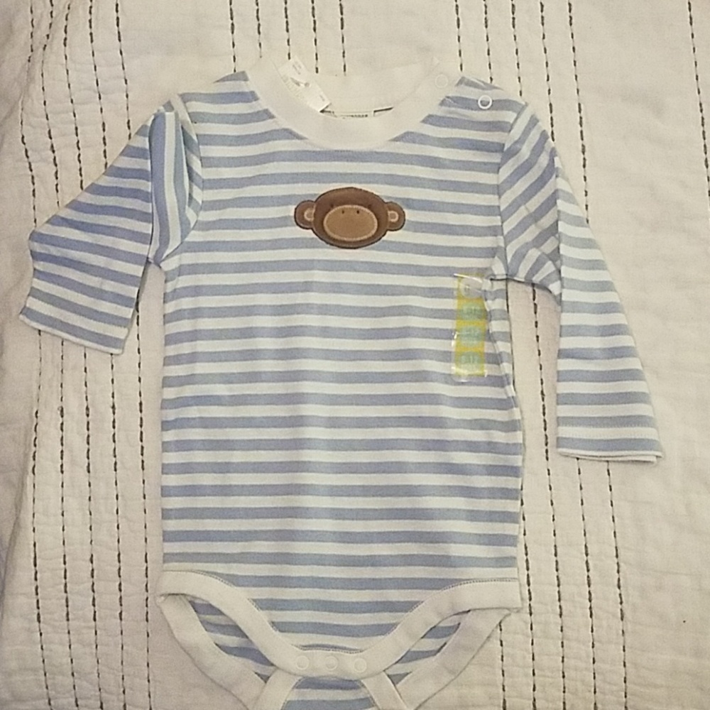 Monkey striped Onesie